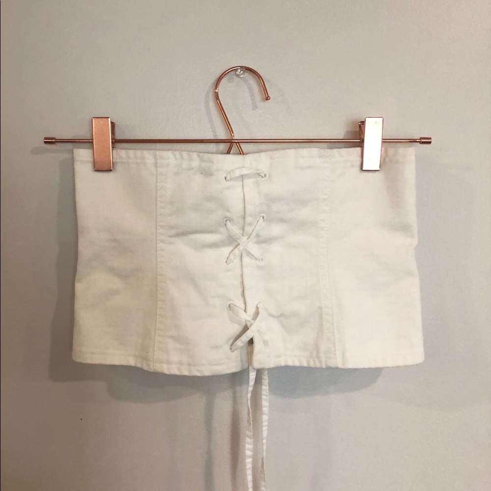 Aritzia Wilfred denim tube top